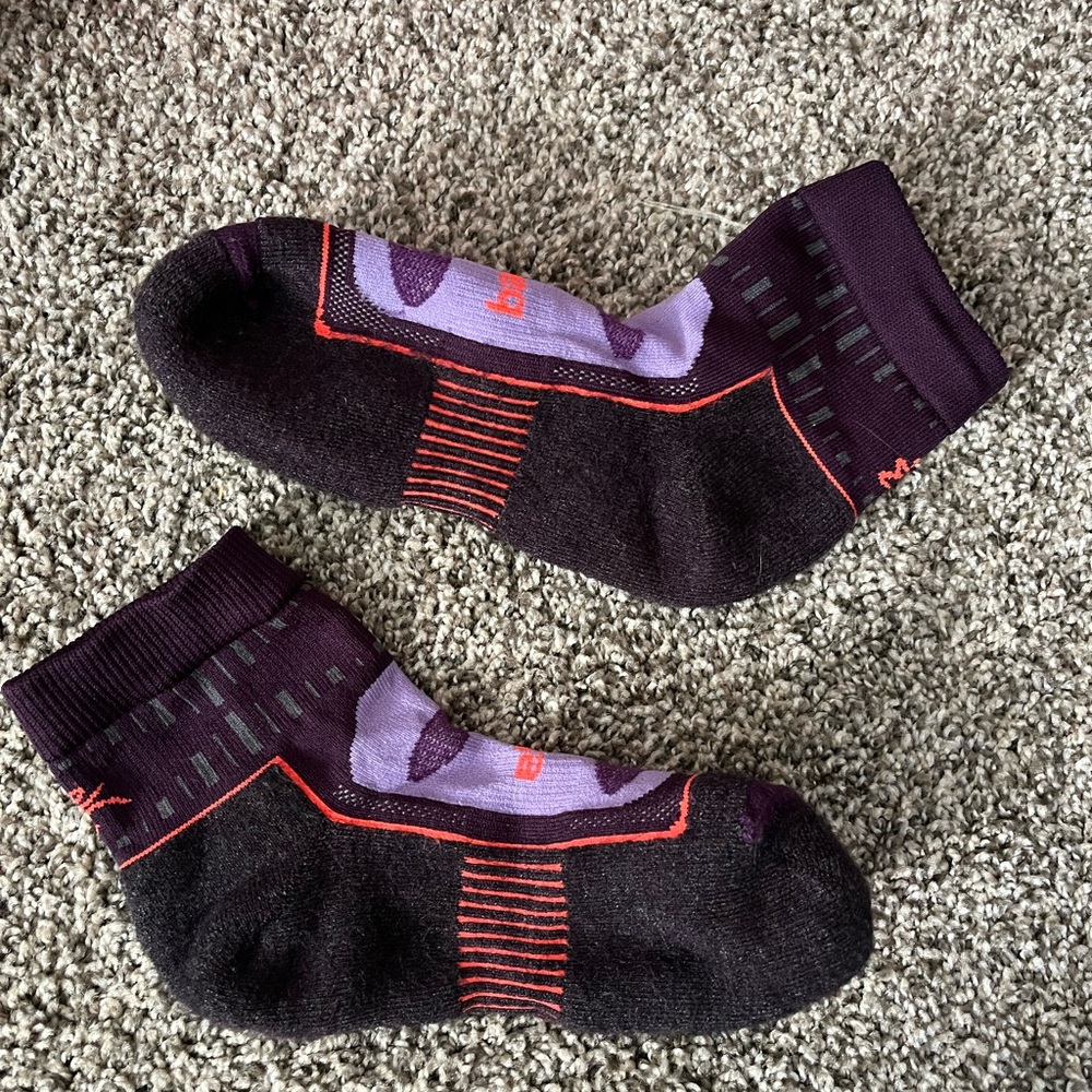 Women's Purple and Black Athletic Socks